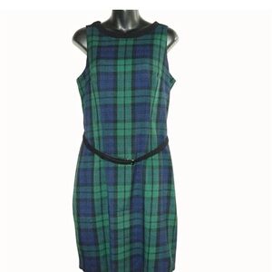 Jacob Tartan Crew Neck Dress Size 10